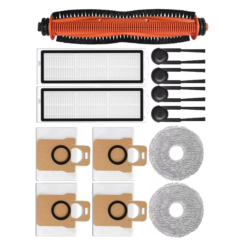 13PCS Replacement Parts For Xiaomi For Mijia M40S/OV31CN Vacuum Cleaner Main Roller Side Brush Hepa Filter Mop Dust Bags-A58E