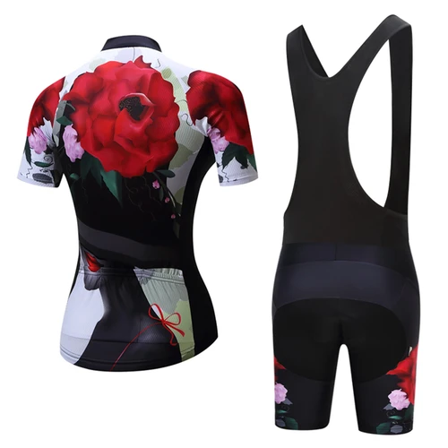 Imagen 2 del producto Conjunto de Ciclismo de equipo profesional para mujer, Ropa de bicicleta de montaña, Jersey de verano, 2023