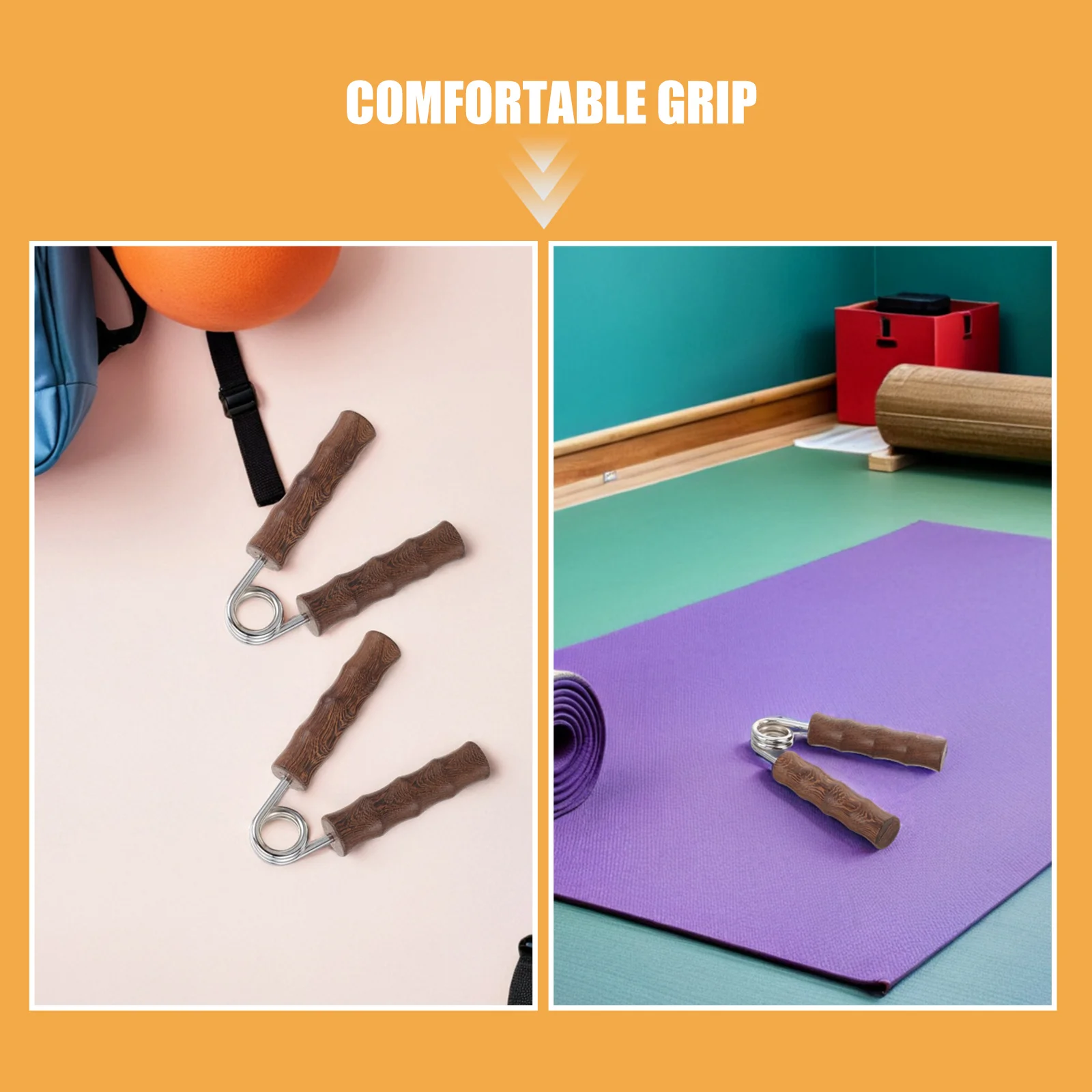 4 قطعة قبضة خشبية قوة المدرب اليد التمارين أداة إصبع المعصم القابض النخيل مدلك اليد قوة المدرب لصالة الألعاب الرياضية المنزل