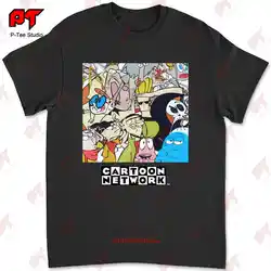 黒の漫画のネットワークロゴTシャツ、大、jynr