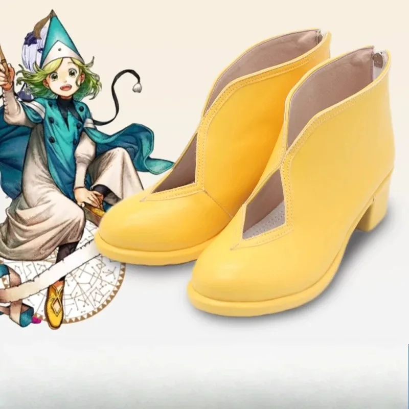 

2025 11 Anime Witch Hat Atelier COCO Cosplay Props PU Leather Shoes Halloween Carnival Boots Custom Made