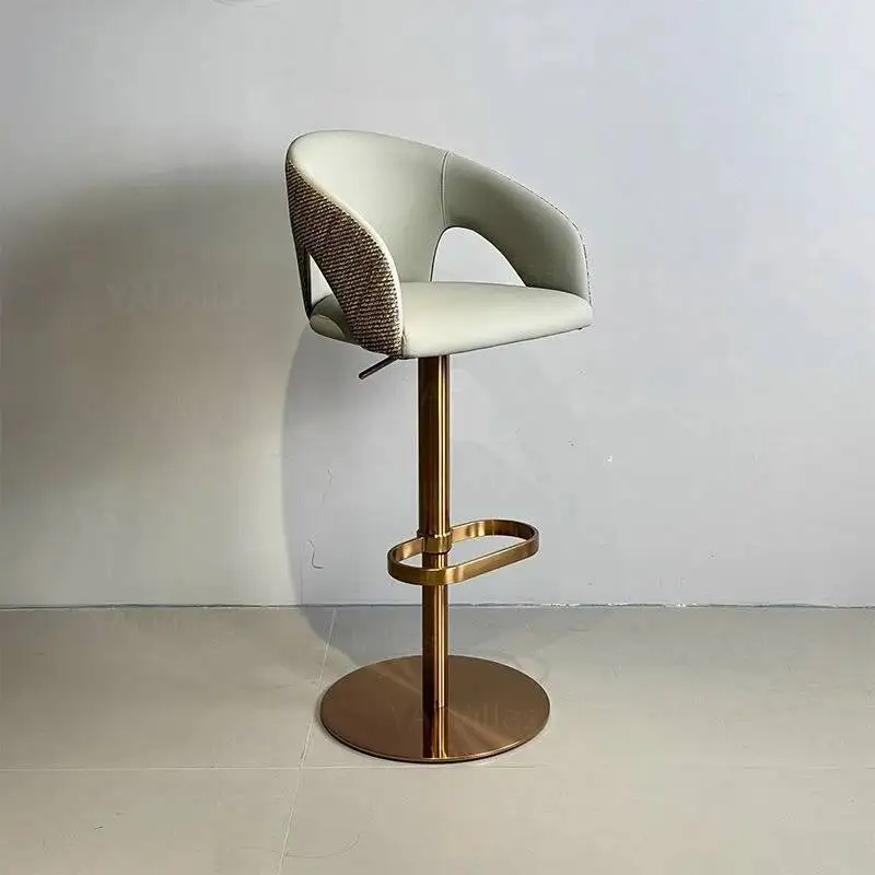 

Итальянский барный стул, легкий роскошный барный стул, поворотный подъемник, домашняя спинка, островные стулья, стойка регистрации, кассир, рабочий стул, высокие табуреты для кафе