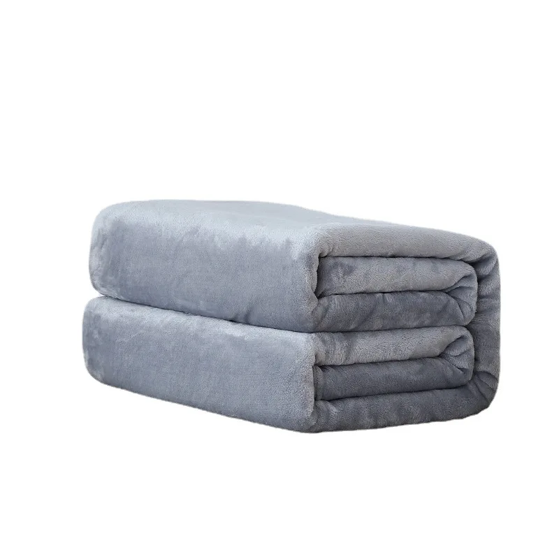 59*78inch Flannel Bed Blanket  Warm Cozy Soft Solid Color Blanket for Couch Bed Sofa Multifunctional Throw Blankets