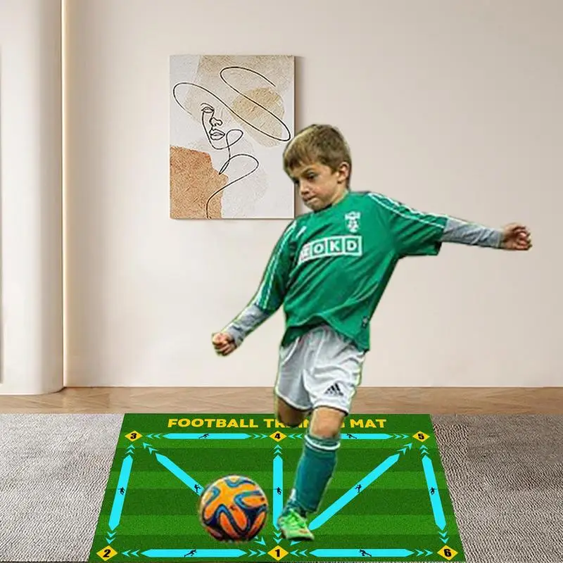 Estera de Entrenamiento de fútbol, esteras de juego de fútbol multiusos, estera de entrenamiento de empeine de agilidad, estera de entrenamiento de fútbol portátil