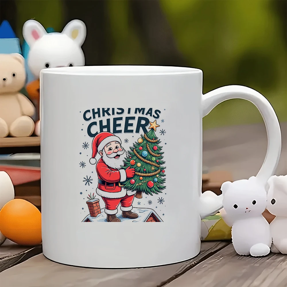 

11oz Santa Claus Themed Christmas Atmosphere Cup Perfect Christmas Gift for Kids Family and Office Coffee Mate