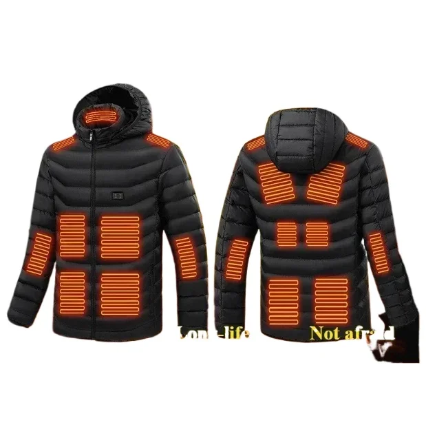 Winter men and women can wear smart electric heating jacket thermostatic cotton jacket USB thermostatic cotton winter coat