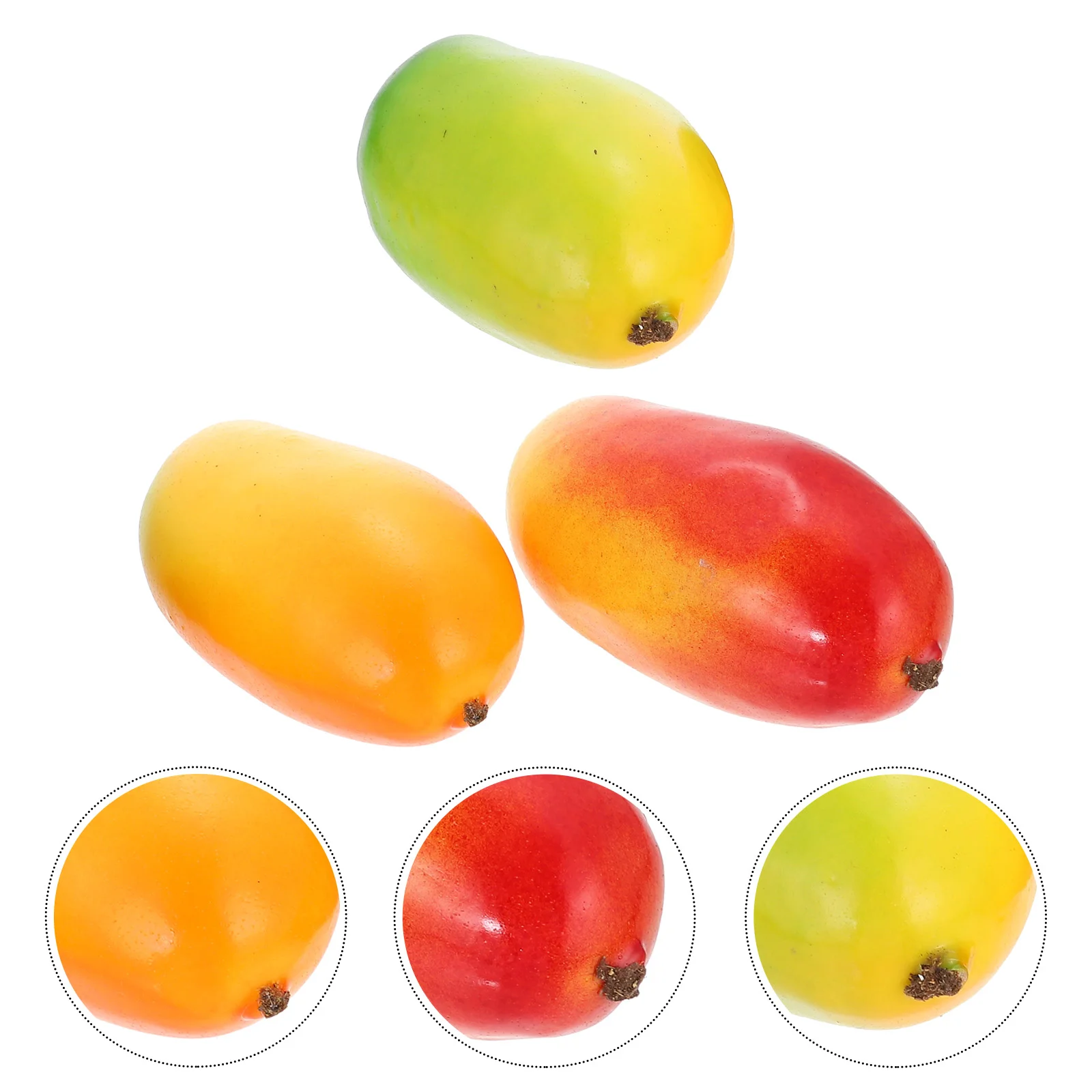 

3 Pcs Simulation Mango Model Realistic Mangoes Foam Fruits Models Photo Props Fake Decorate Restaurant Display