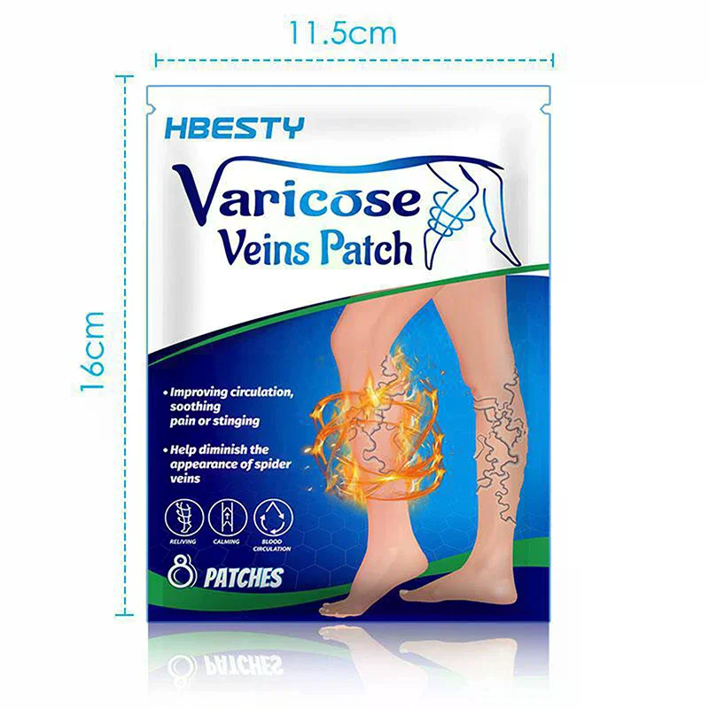 /YOV/Legs Sore Swelling Plaster Promote Metabolism Promote Smooth Unisex Treatment Patch 8PCS/Bag