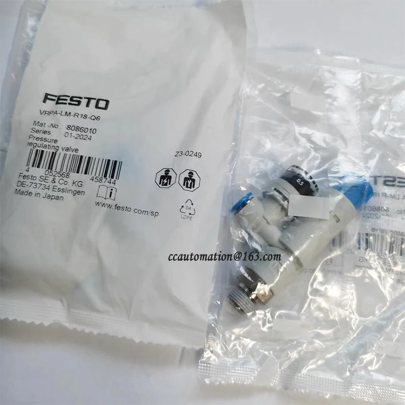 Original FESTO 8086009 VRPA-LM-R18-Q4 8086010 VRPA-LM-R18-Q6 8086011 VRPA-LM-R18-Q8 Pressure Relief Valve