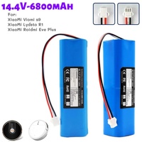 14.4V 6800mAh Rechargeable Li-ion Battery for XiaoMi Lydsto R1 Roidmi Eve Plus Viomi S9 Robot Vacuum Cleaner Battery Pack