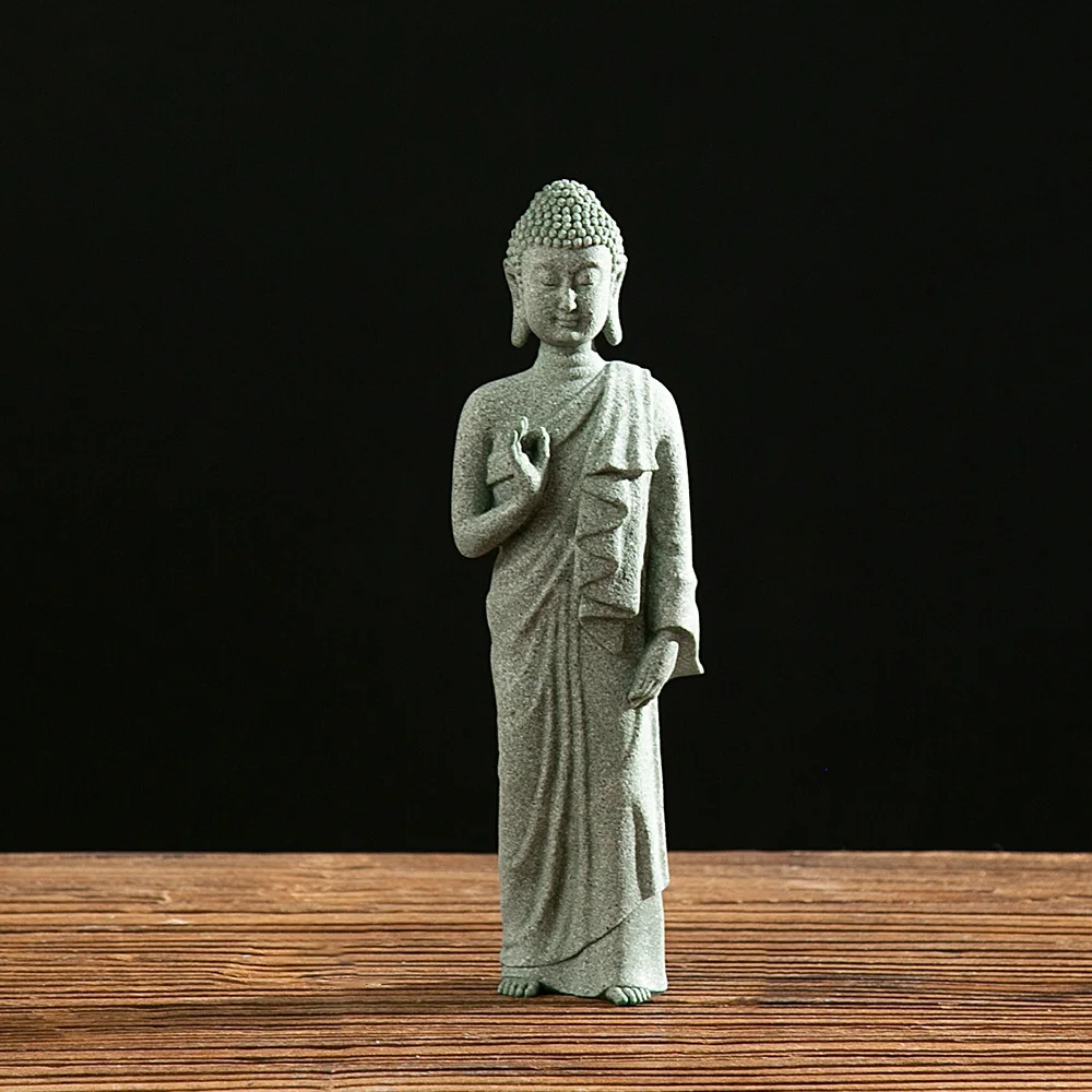 Standing Buddha Home Sculptures Spiritual Sustenance Meaningful Statues for Friend Family Mom Father as Gift