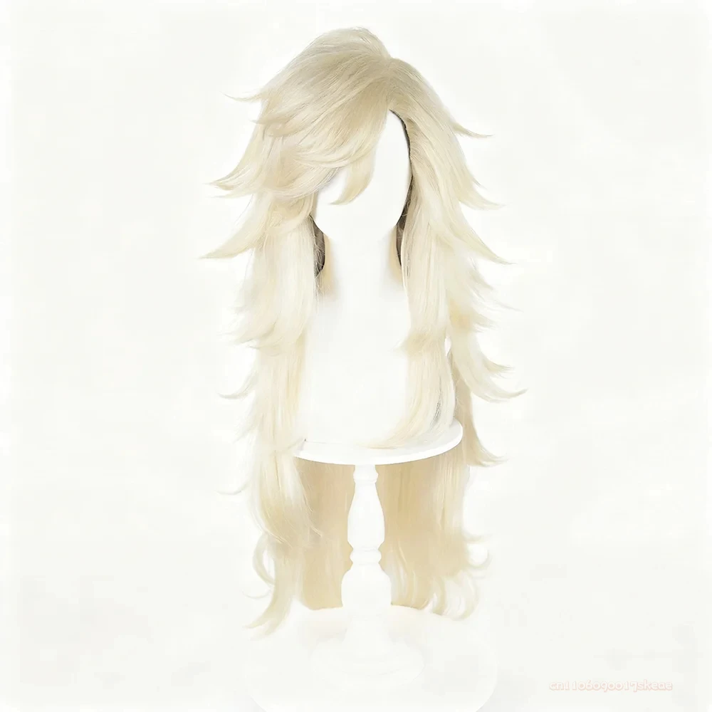 애니메이션 악마 도우마 코스프레 가발 황금 긴 머리 내열성 합성 가발 할로윈 카니발 의상 소품