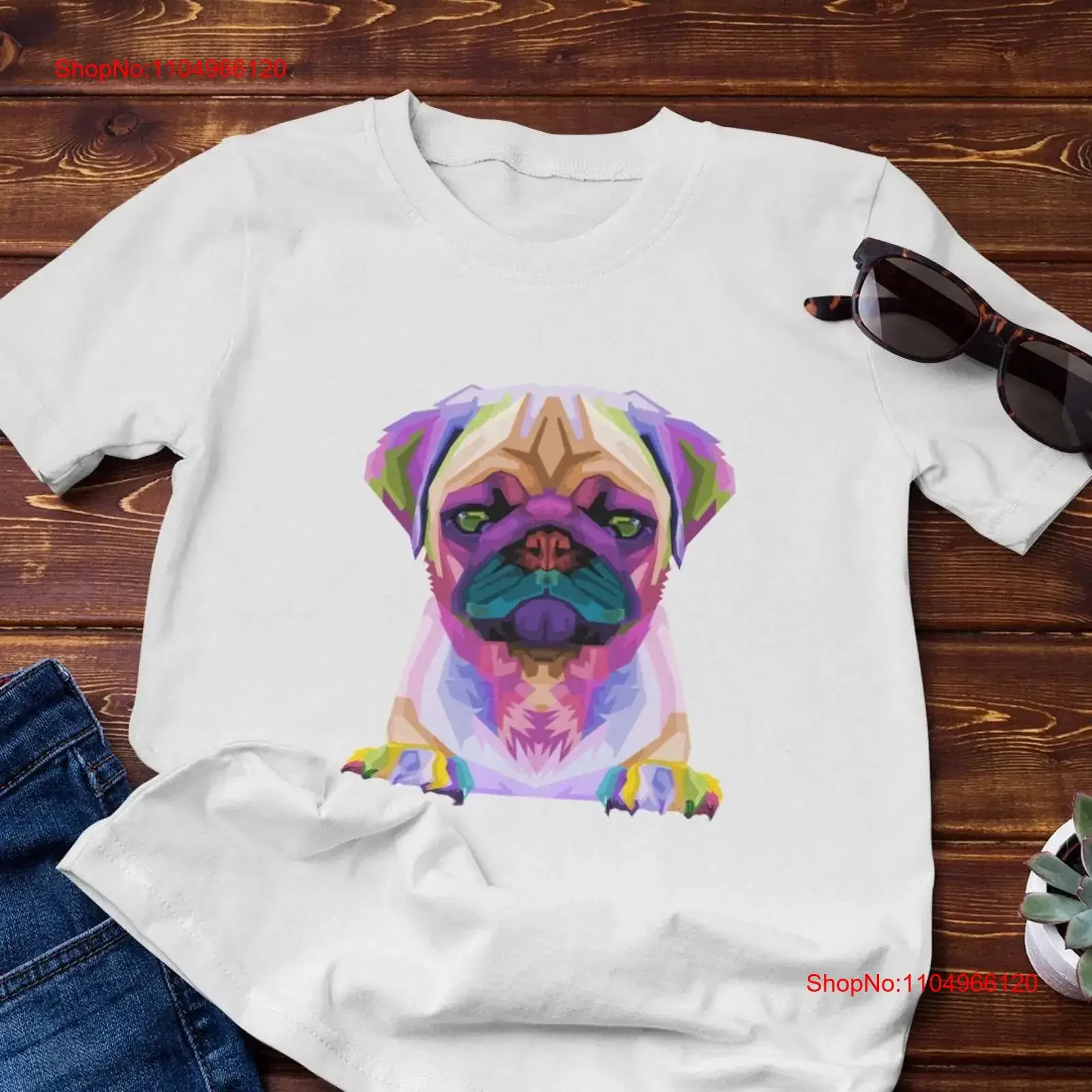 

POP ART PUG футболка Lover Pet Artwork рубашки для владельцев собак красочные винтажные стираные универсальные мягкие уличные рубашки с графикой слегка