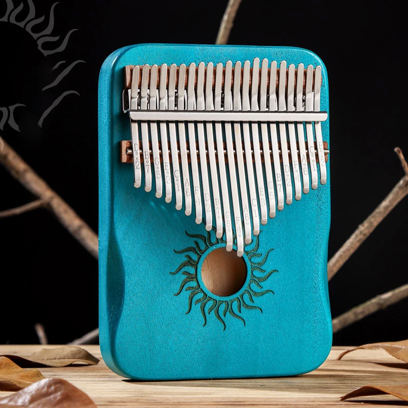 Hluru Kalimba 21 Keys Full Wood Maple 17 Keys Kalimba with Sound Hole Mbira For Beginner Musical Instrument