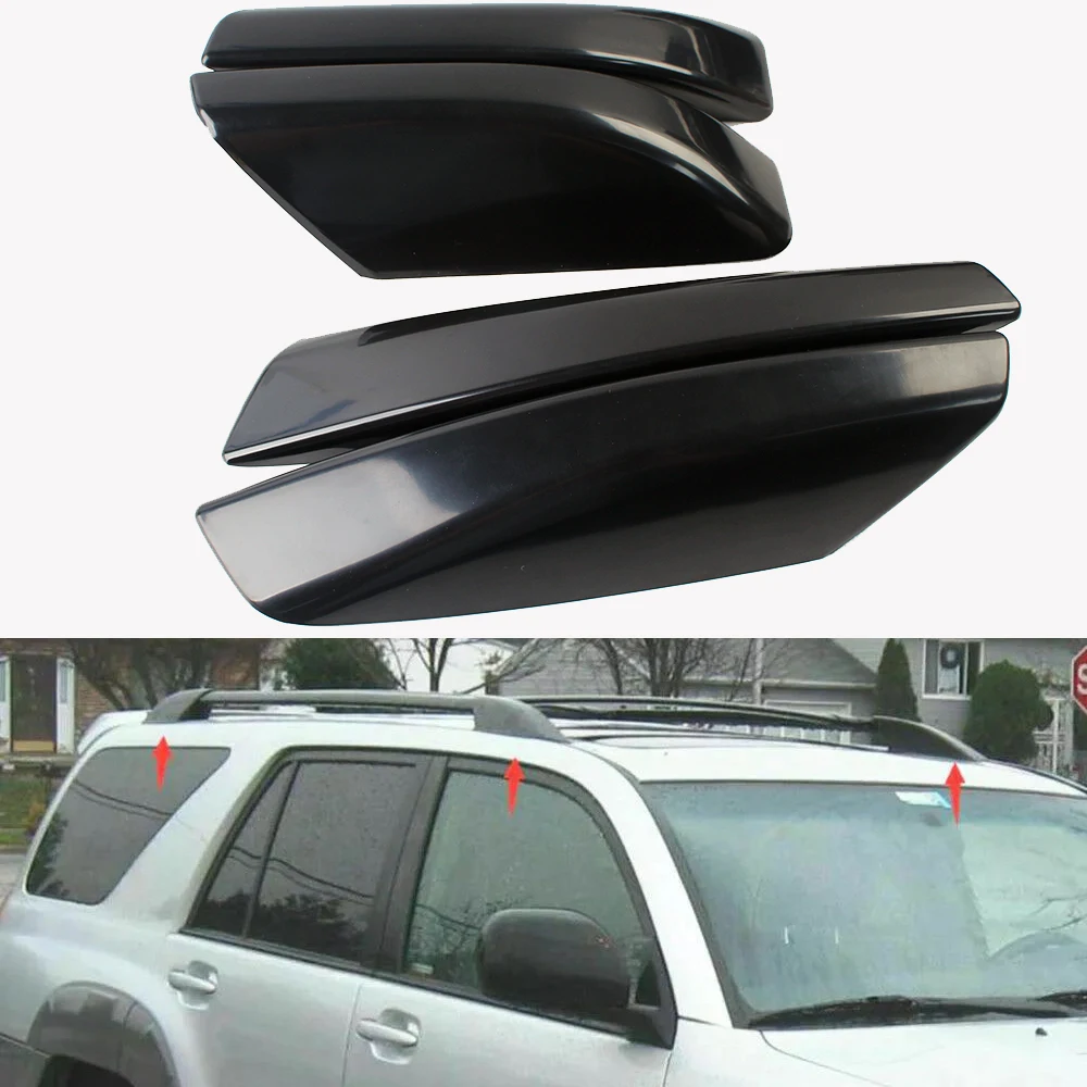 Cubierta de plástico ABS para techo de coche, cubierta de repuesto para Toyota 4runner N210 2003-2009 Hilux Surf SW4, 4 piezas, color negro