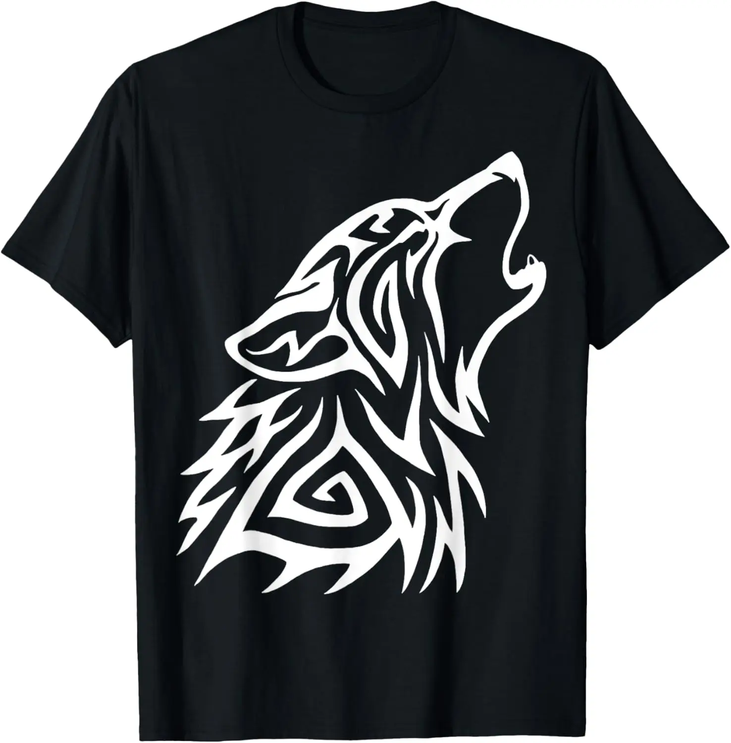 Tribals White Wolfs Howls Graphic For Men Women T-Shirt