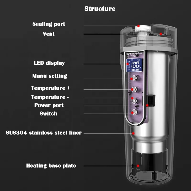 Universeller Reisebecher mit elektrischer Heizung