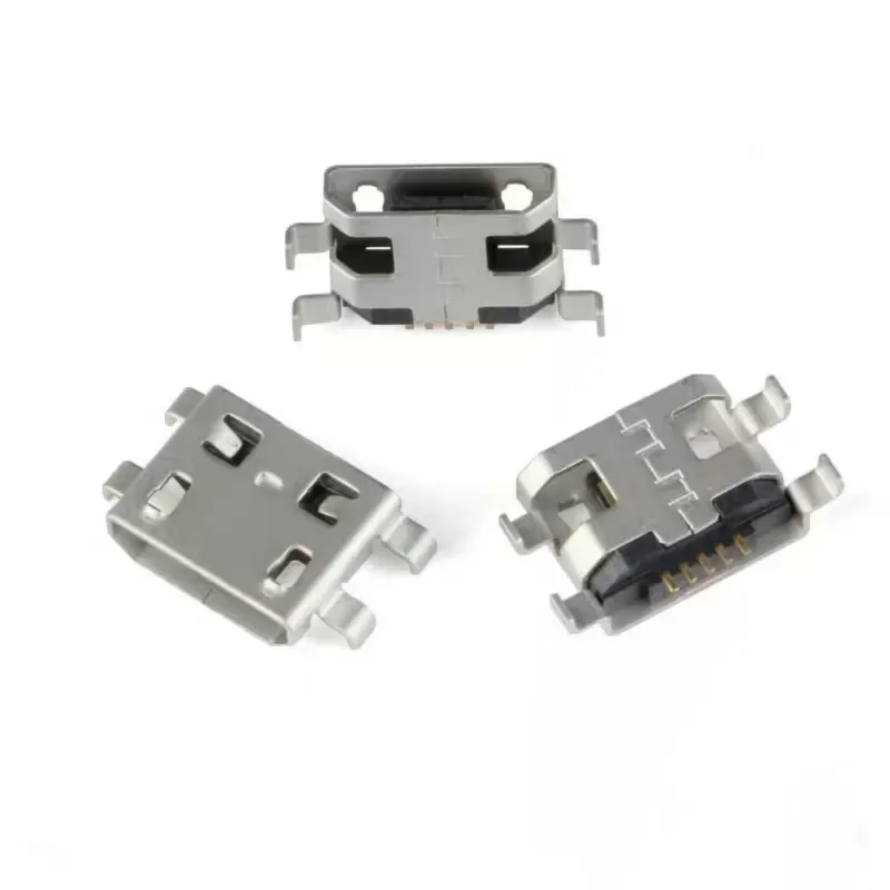 10pcs Micro USB 5pin B Type 0.8mm Female Connector For Mobile Phone Mini USB Jack Connector 5pin Charging Socket Four Feet Plug