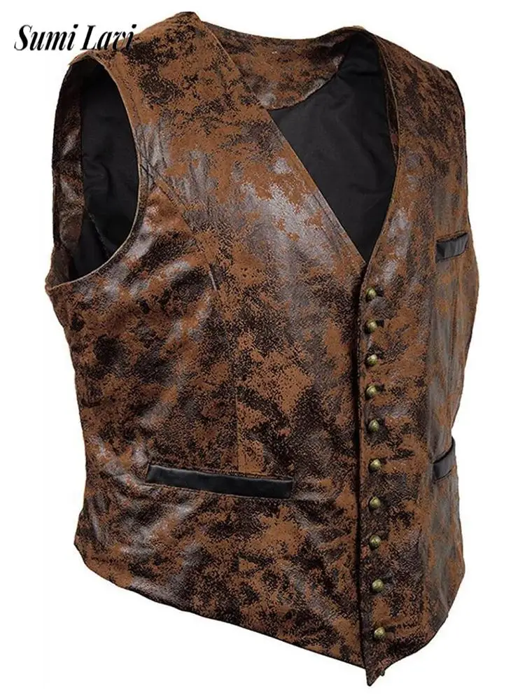 

Классический мужской жилет с v-образным вырезом, куртка, пальто, осень 2022, новый повседневный однобортный жилет без рукавов для мужчин, винтажный замшевый кардиган