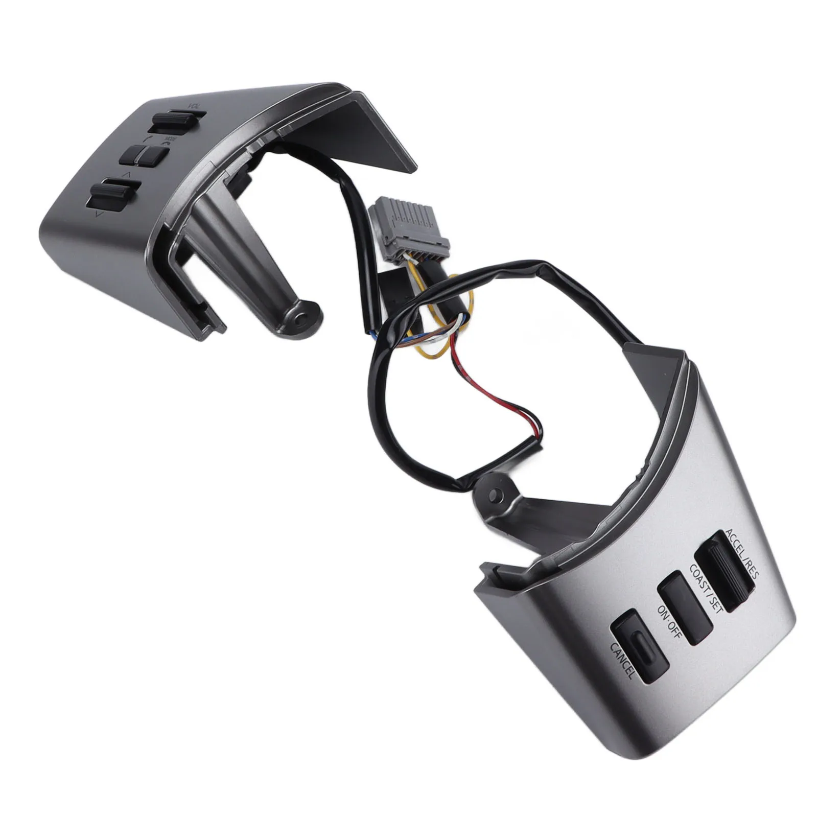 Radio Volume Control Switch High Temperature Resistant Anti Fade Steering Wheel Switches Good Adhesion ABS for Car Adaptations