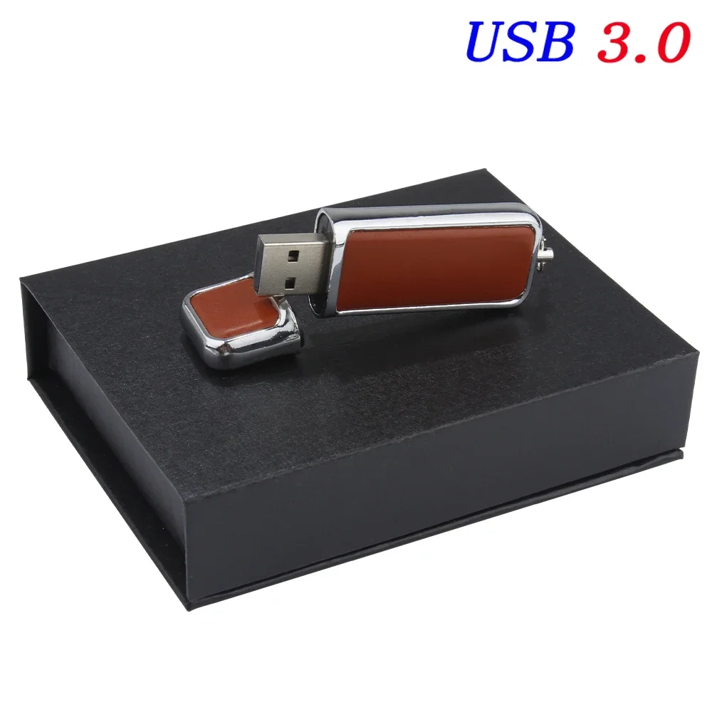 Gratis LOGO Lederen USB3.0 Flash Drive 4GB 8GB 16GB 32GB 64GB 128GB Hoge Snelheid Pen Drives Real Capaciteit Memory Stick Huwelijksgeschenken
