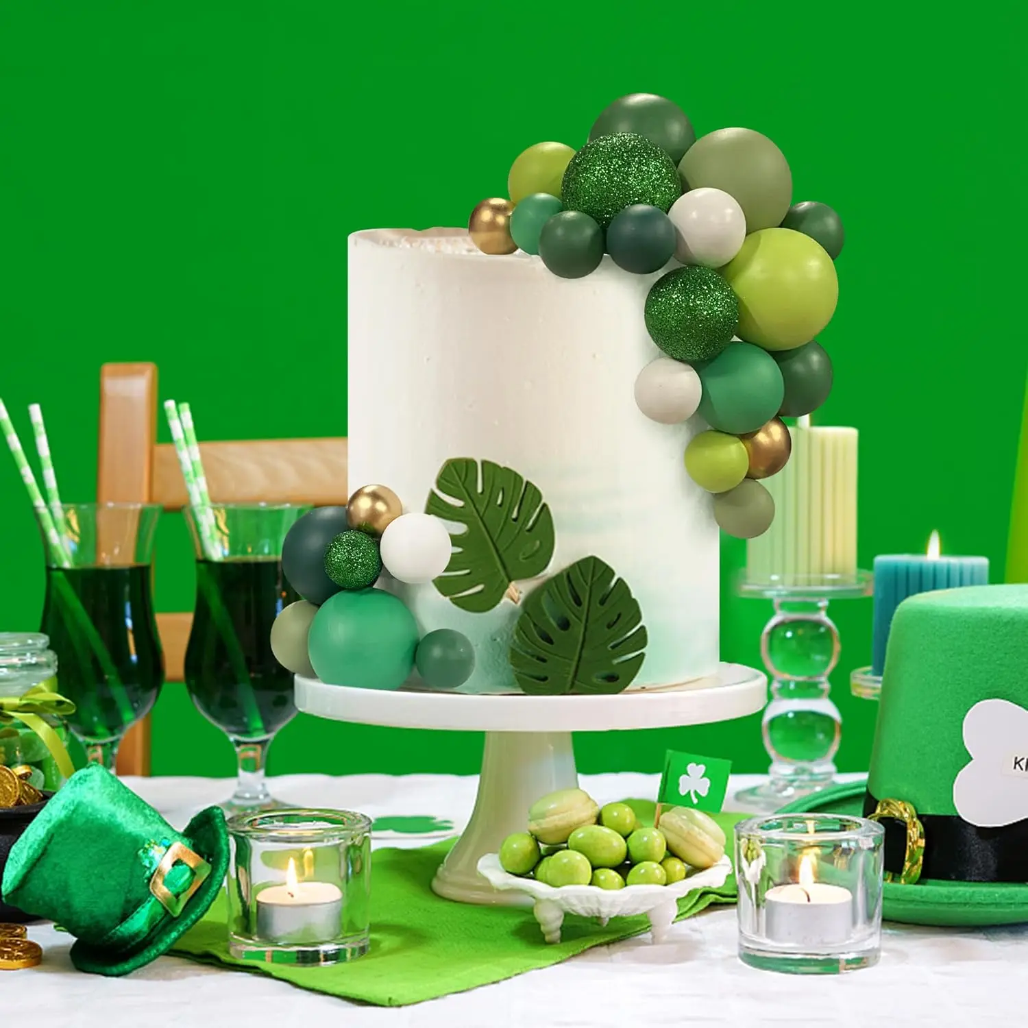 56 Stück Kugel-Kuchen-Picks, bunter kugelförmiger Kuchenaufsatz, Perlenkugeln, Cupcake-Kucheneinsatz-Aufsatz für Hochzeit, Geburtstag, Party – Detail 21