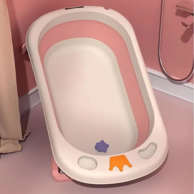 Warm Baby Folding Bathtub Large Household Bath Tub For Newborns And Children Convenient And Comfortable