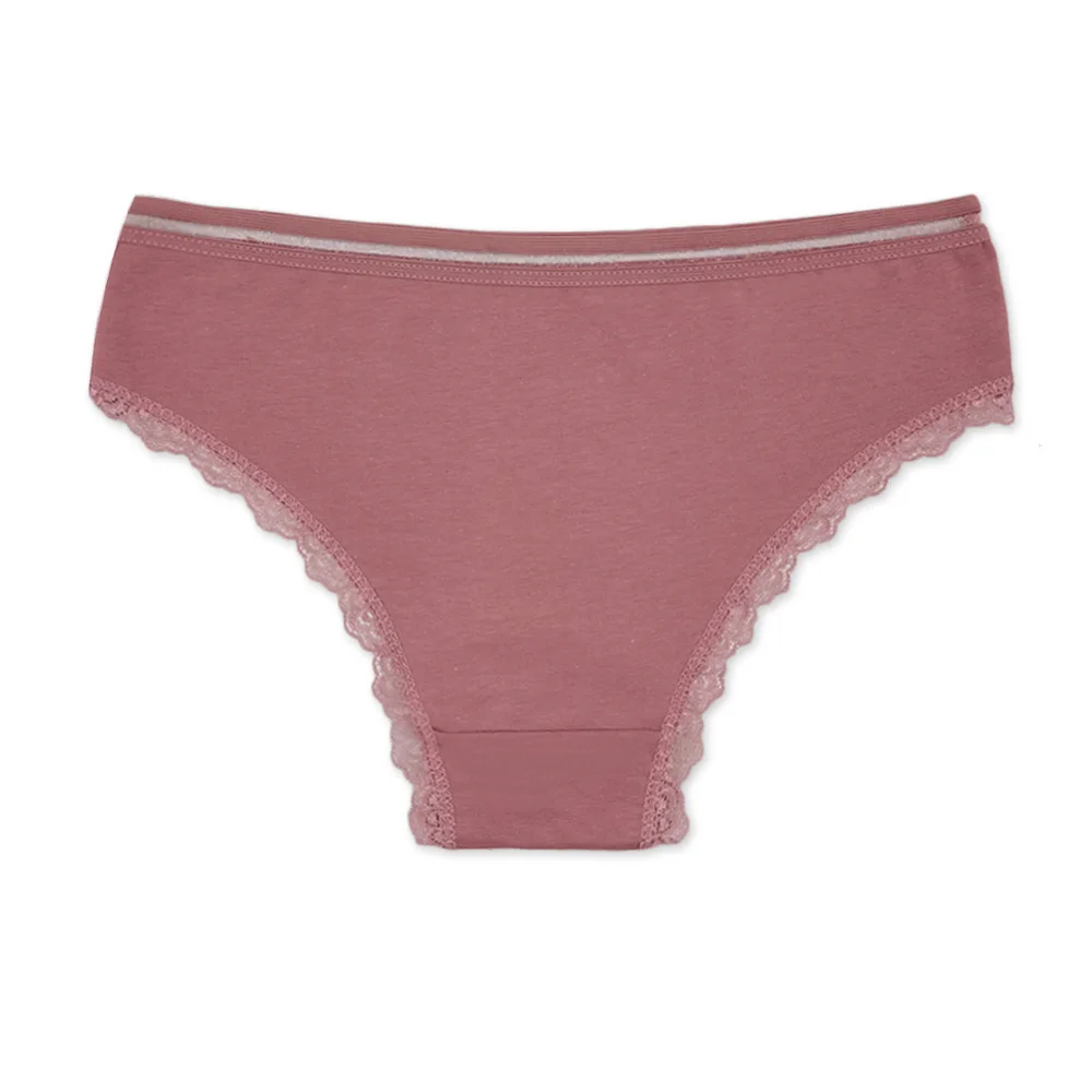 Bragas cómodas de tiro bajo para mujer, ropa interior de algodón, 5 piezas, Color Rojo