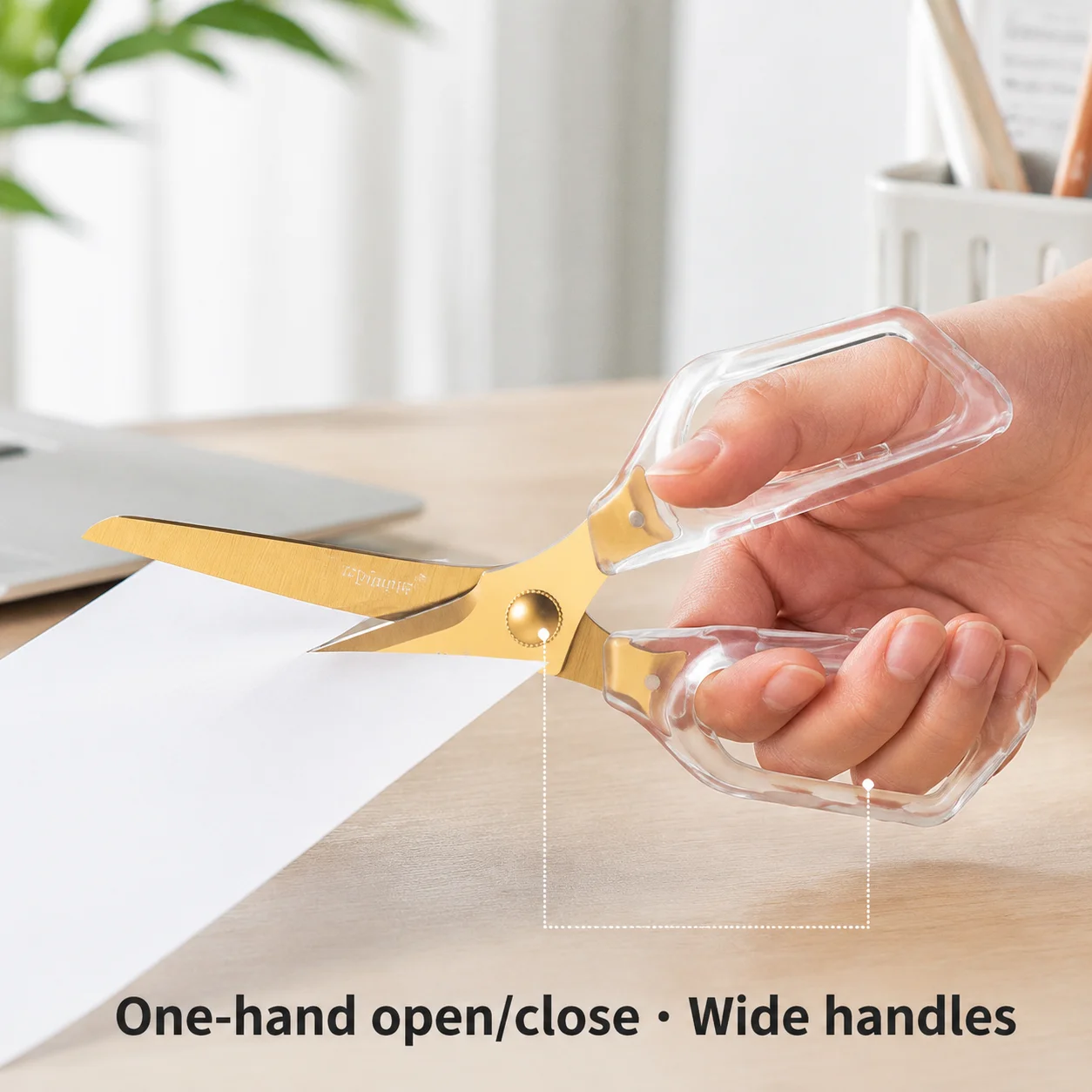 Acrylic Scissors Transparent Handle Sharp Stainless Steel,Office Stationery,Paper Cut Pruning Sewing