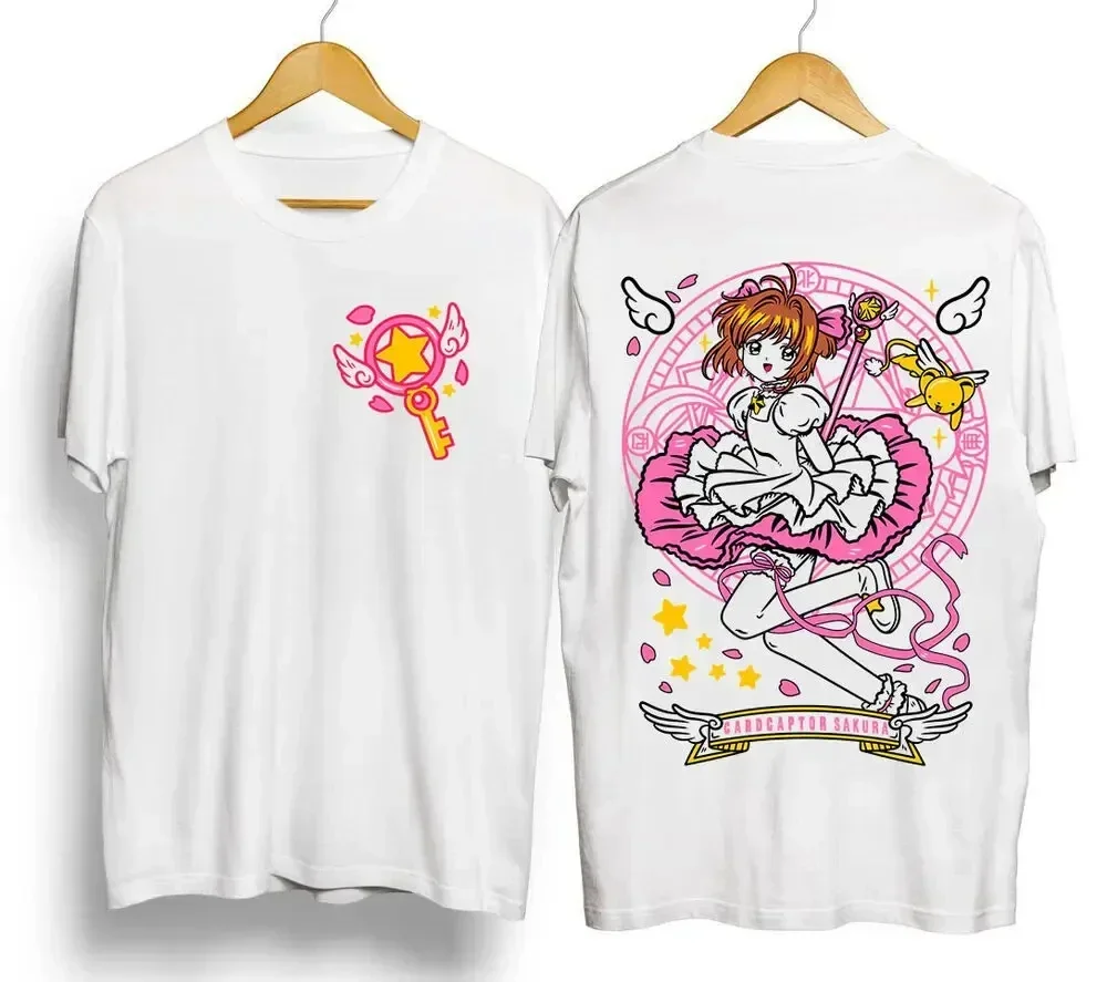 Cardcaptor Sakura T-shirt Waifu Kero Chan Kawai Front & Back Gift Shirt All Size Women Clothing  Graphic Oversized T Shirt