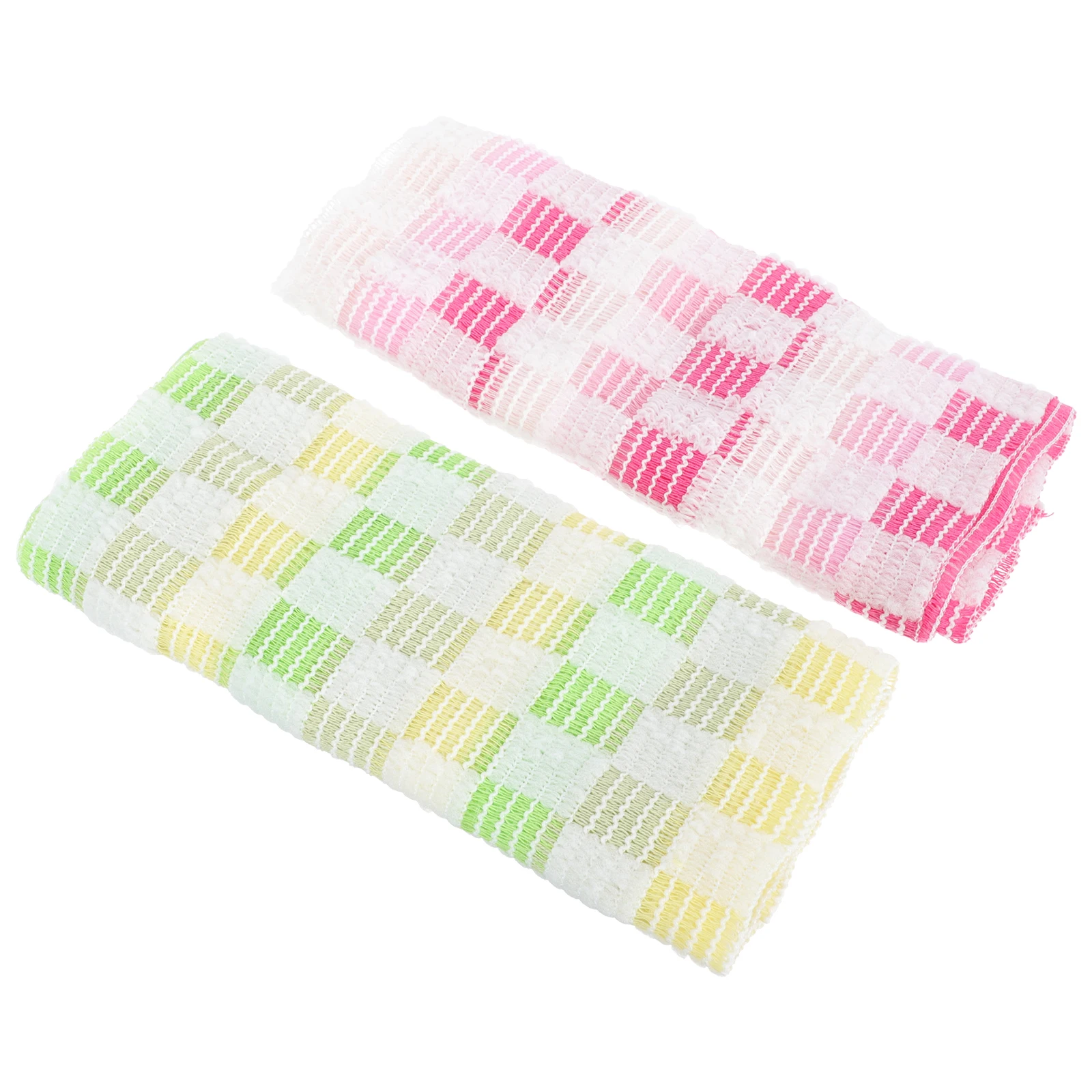 

2pcs Premium Bath Cleaning Towel Body Scrubbing Shower Tool Durable Thick Cotton Polyester Long Lasting Comfortable Bathroom