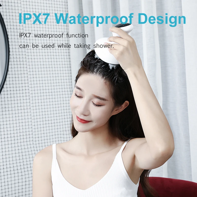 أداة تدليك الرأس الذكية الصغيرة المقاومة للماء بالاهتزاز الكهربائي #5