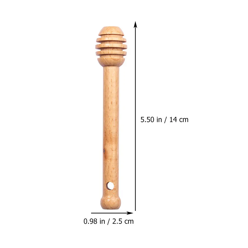 3Pcs Honey Dipper Wooden Sticks Long Handle Stirring Sticks Portable Honey Dippers Multi-Function Mixing Rods Household Jam
