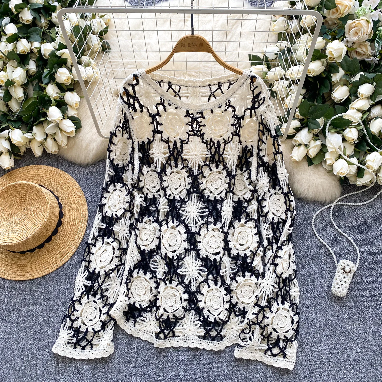 

Chic Long Sleeve Knit sweet loose basics Elegant Fashion Sexy Shirt Summer Women Blouse Women