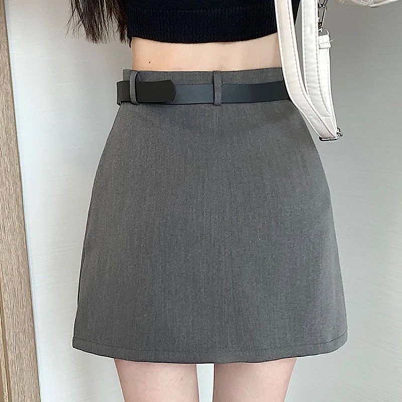 A-line Skirts Women Mini Preppy Style High Waist Hotsweet Simple All-match Summer New Arrivals Prevalent Korean Version Chic Ins