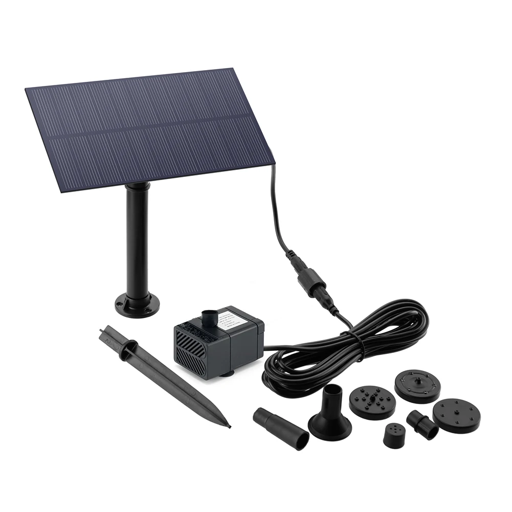 5w 5v Solar wasserpumpe Garten dekoration mit Pfahl Solar panel Brunnen Bewässerungs system Energie sparende 180l/h Kits für Aquarium