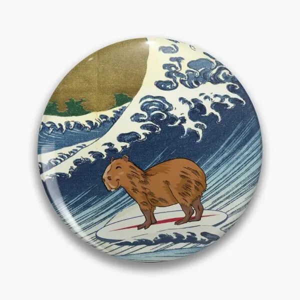Capybara pin Cultural Classic vintage band badge band Sticker vintage Classic backpack