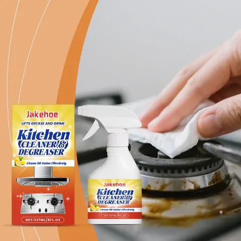 Kitchen Degreasing Foam Spray, Household Cleaner for Oil Stains, Cleans Range Hoods and Stovetops
