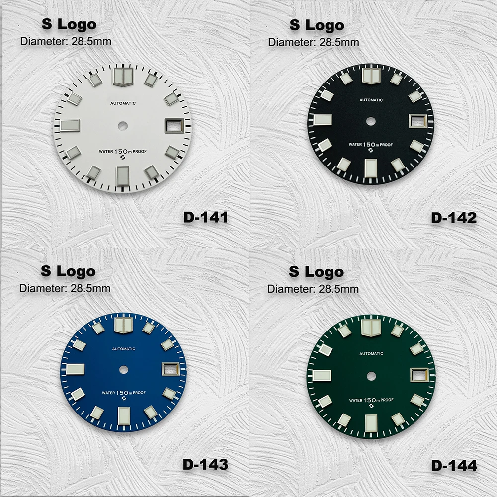 High Quality Green Luminous NH35 Dial 28.5mm Watch Dials Fits for NH35/NH36 Movement Men Watch Accessories 