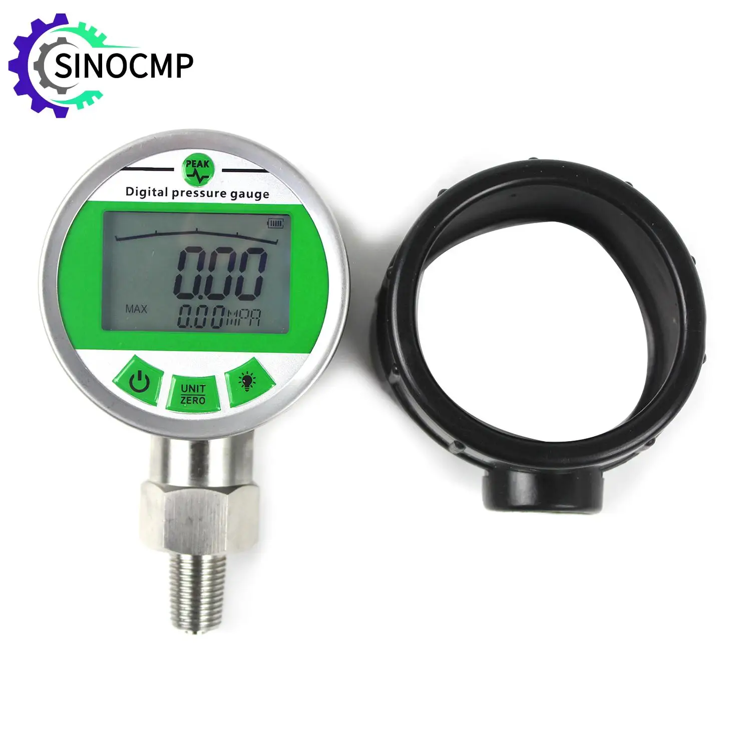 

Digital Pressure Gauge With G1/2 Interface & Silica Gel Case 0.4%FS 4NPT Accuracy Hydraulic Air Gas Water Oil Pressure Gauge
