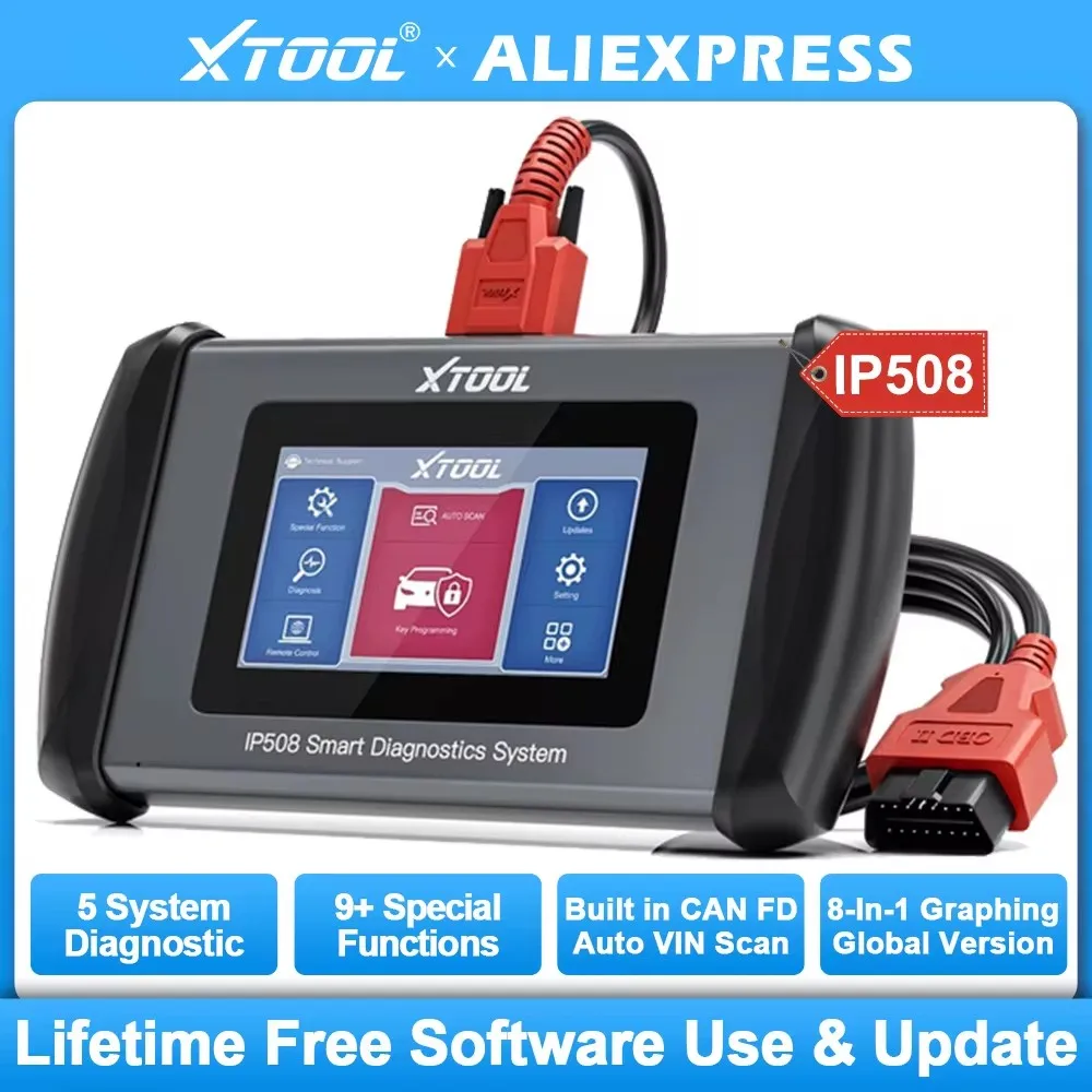 XTOOL InPlus IP508 Automotive Diagnostic Tools ABS EPB Oil Reset Professional Car obd2 Scanner for All Cars Lifetime Free Update