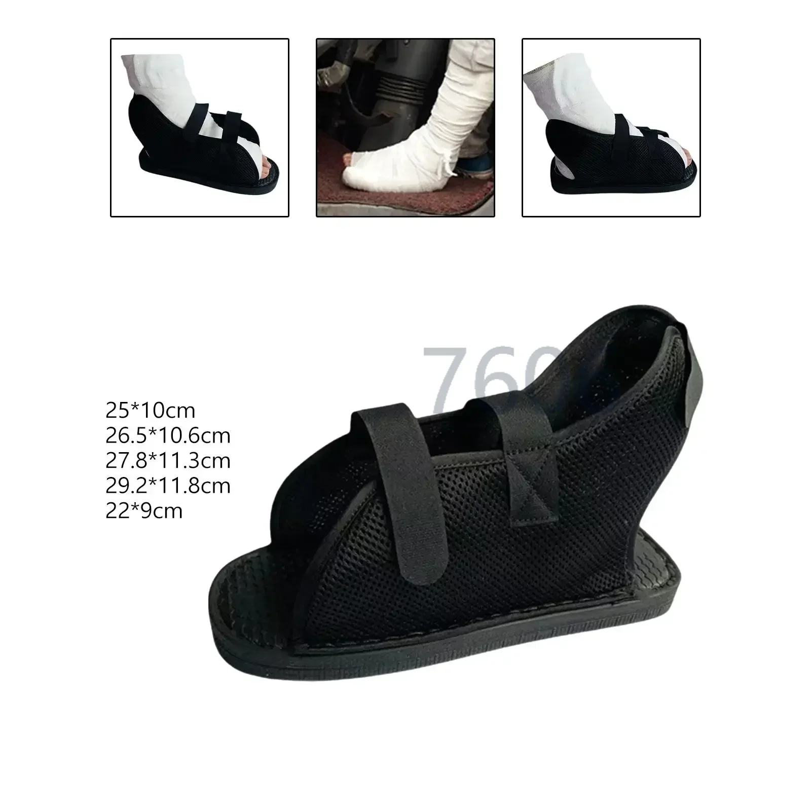 Post OP Shoe Foot Cast Orthopedic Fracture Support Protection Post Boot Shoe Foot Fracture Support Open Toe Plaster Cast Shoe