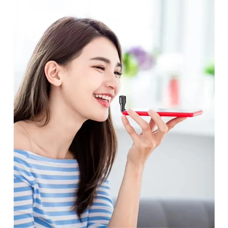 مقبس صغير 3.5 ملم/نوع C للهواتف الذكية ميكروفون ستيريو لتسجيل ميكروفون مقابلة استوديو الهاتف المحمول