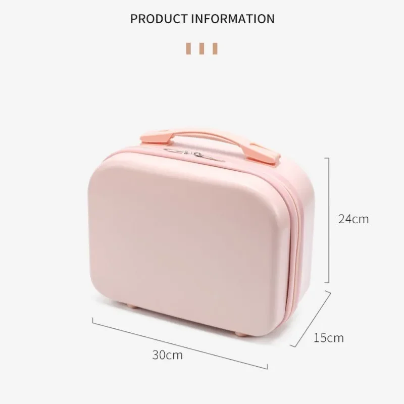 Female Makeup Suitcase Mini Box Portable Small Travel Bag Cosmetic Storage Box New Large Capacity Small Carry on Hand Luggage