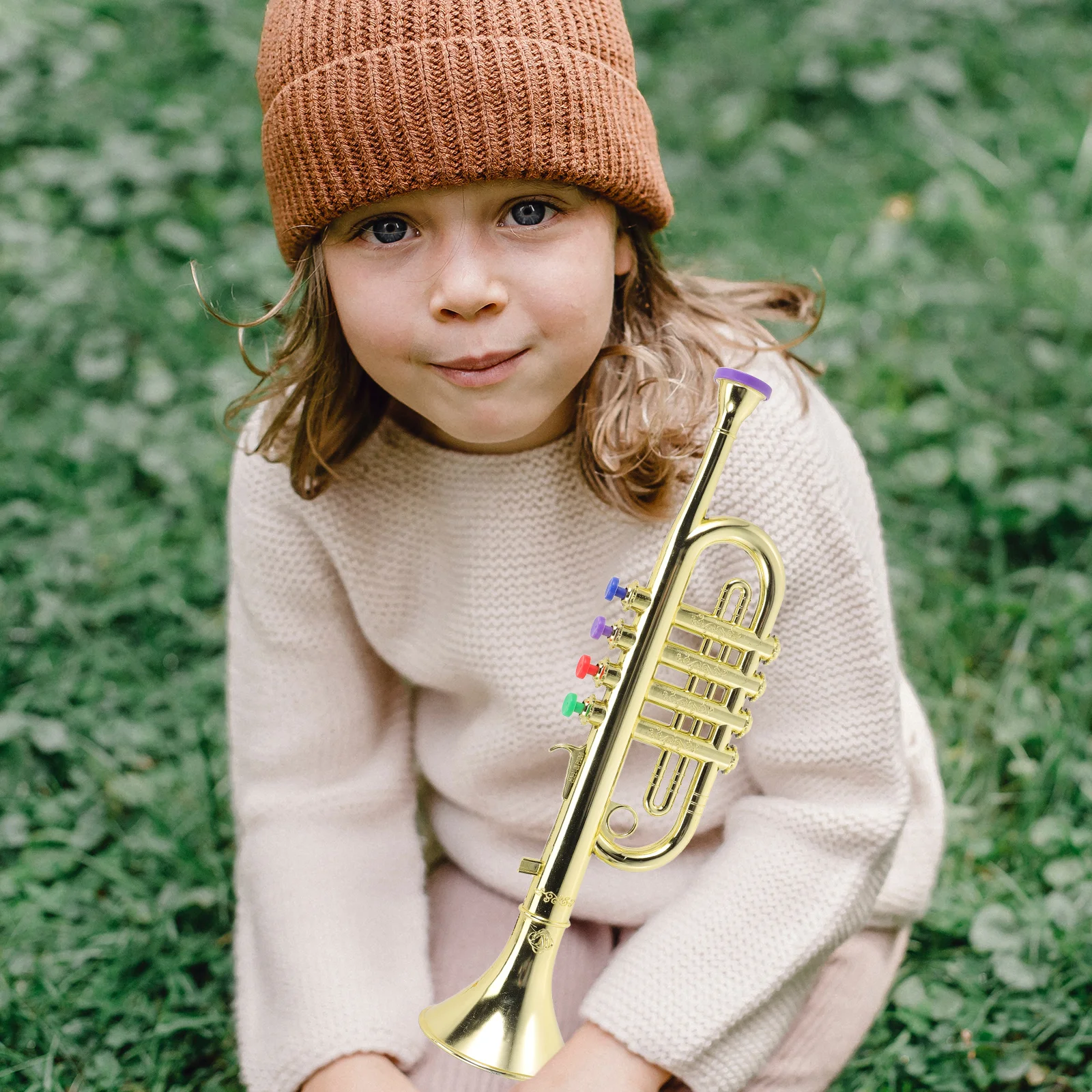 

Simulated Musical Instrument Kids Trumpet Plaything Colorful Safe Tasteless Plastic Materials Educational Toy Musical Potential