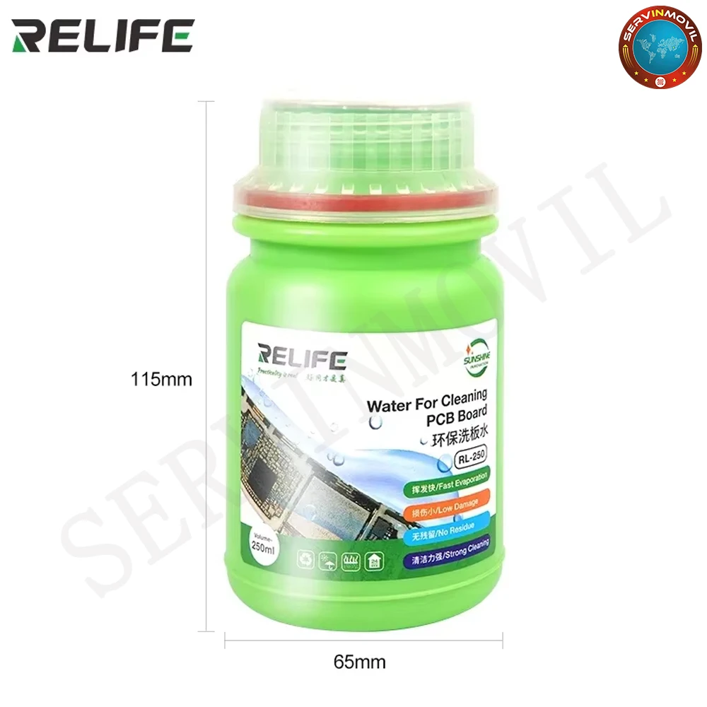 RELIFE RL-250 250ML Cleaner Liquid Lead-free Soldering Flux For Phone Computer PCB BGA Motherboard Cleaning Water