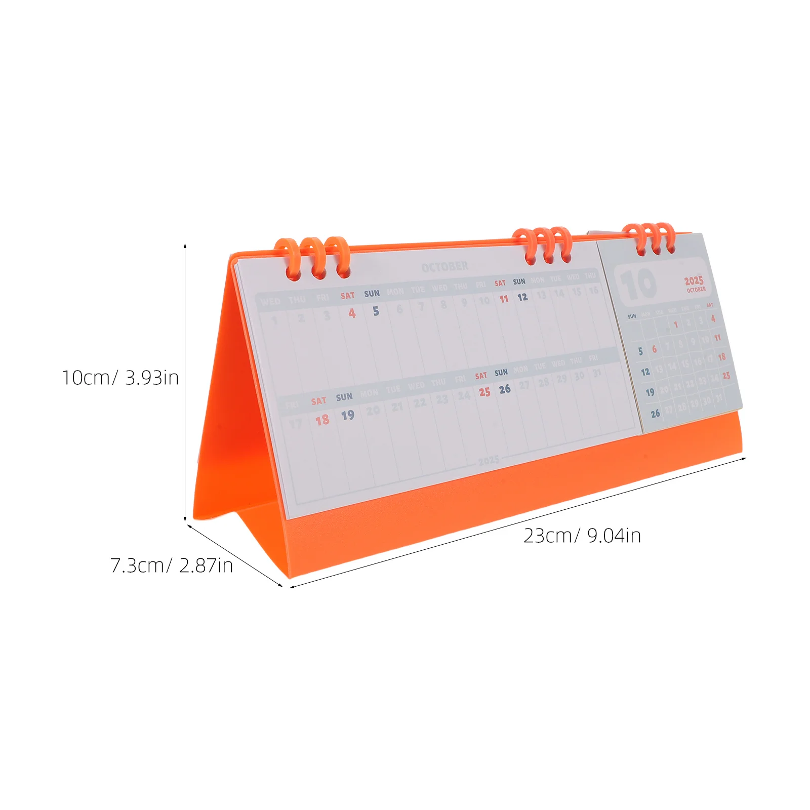 2026 desktop mini espiral encadernado mensal planejador semanal flip organizador de mesa para escritório casa escola professor bloco calendário de mesa