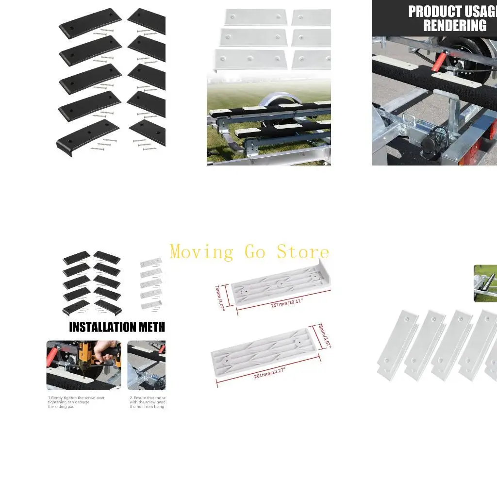 

B5XD Boats Trailer Support Pads Marine Trailer Glides Pads Watercraft Launching Help Simple Use for Smooth Loading & Unloading
