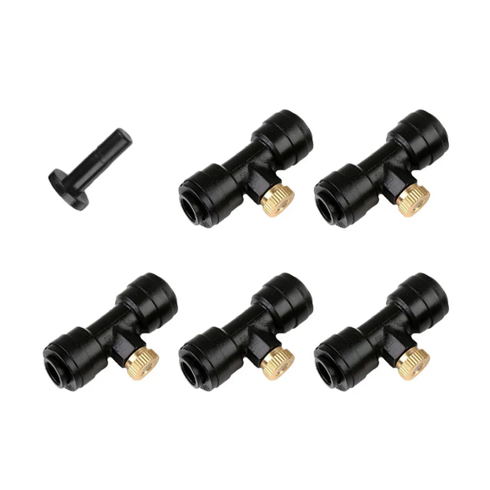 Brass & Plastic Fine Mist Nozzles Set for Outdoor Cooling, Greenhouse Irrigation, Disinfection & Air Purification