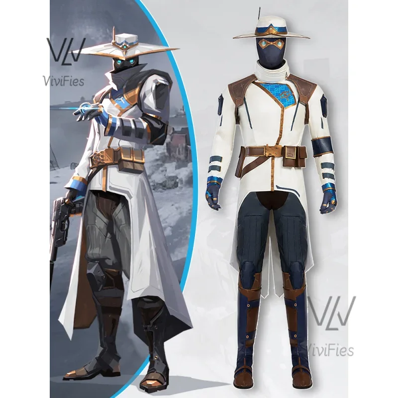 Game Valorant Cypher Cosplay Costume Cos Halloween Christmas Party Uniform Costom Made Any Sizes